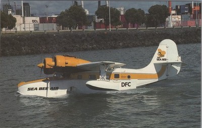 Sea Bee Air Grumman G-21A Goose Postcard Auckland NZ
