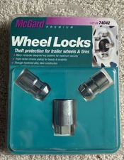 McGard 74042 Chrome Cone Seat Trailer Wheel Locks (1/2"-20)