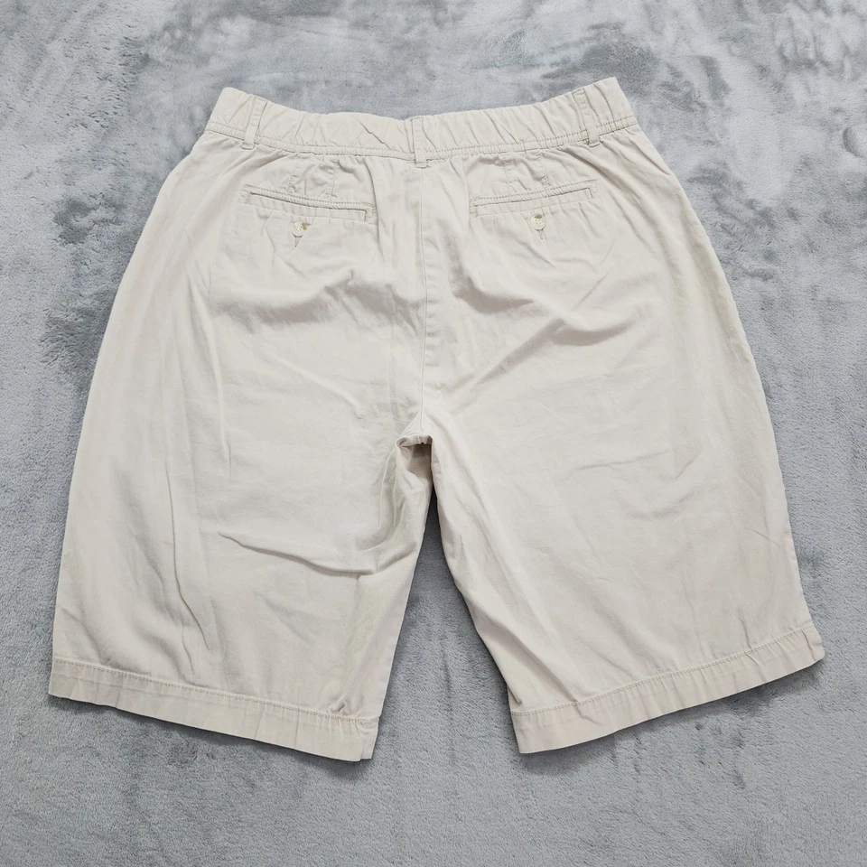 Christopher & Banks Pantalones Cortos Para Mujer 12 Tostado Caqui Tiro Alto Bermudas Elastizadas Informales Foto 3 de 4