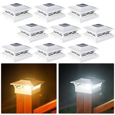 2-10 Pack LED Solar Post Lights Outdoor Deck ...