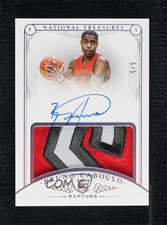 2014 Panini National Treasures Rookie Platinum 5/5 Bruno Caboclo Patch Auto tq4