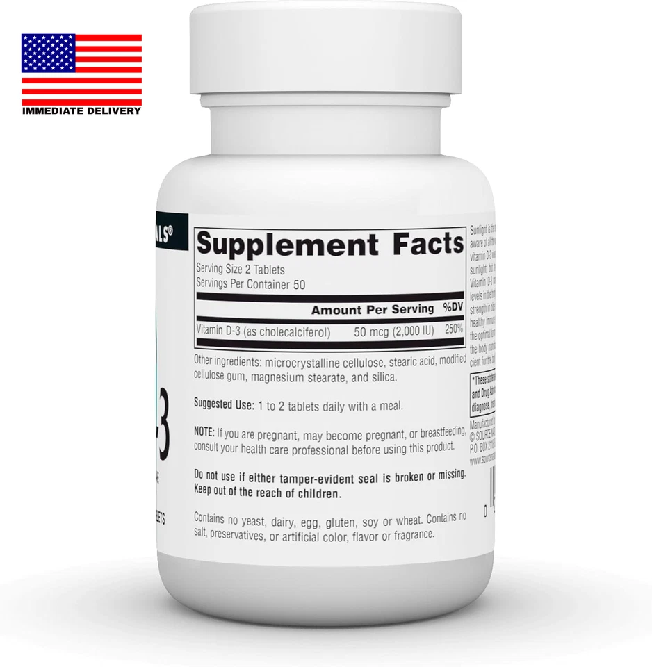 Vitamina D-3 1000 UI Apoya la Salud Ósea e Inmune* - 100 Comprimidos ⭐️⭐️⭐️⭐️⭐️⭐️ Foto 4 de 4