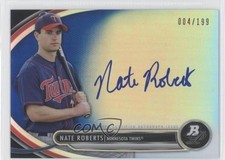 2013 Bowman Platinum Prospects Blue Refractor 4/199 Nate Roberts Auto 0f8