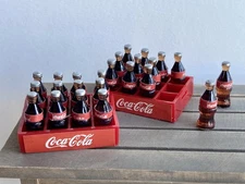 1:12 Dollhouse Miniature 12 Bottle with Tray set Soda Beverage Drink Coke Cola