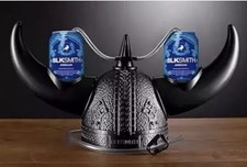 BLKSMITH Viking Helmet Drinking Hat Holds 12oz Cans Beer Soda 1 size NEW Black