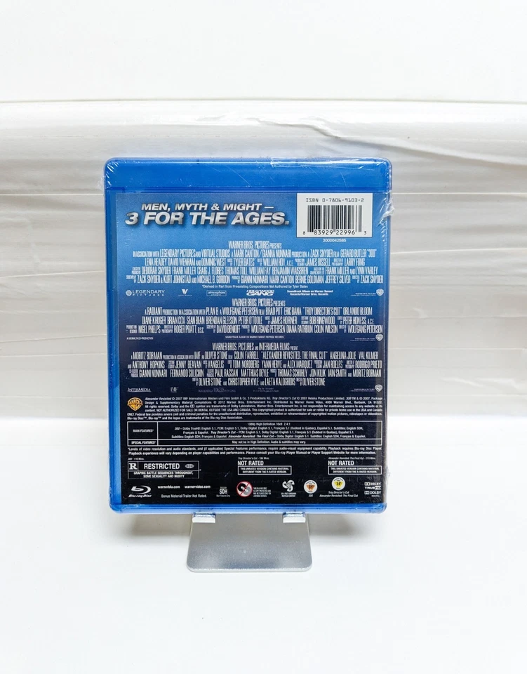 300/Troy (Director's Cut)/Alexander Revisited (Blu-ray) RARE OOP HTF NEW SEALED - Image 2 of 2