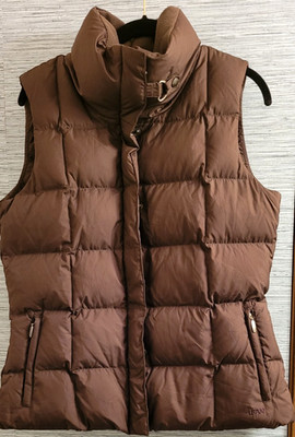 Eddie Bauer Brown Goose Down EB700 Fill Power Vest Puffer Hiking Quilted Large