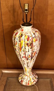 vintage drip glaze lamp