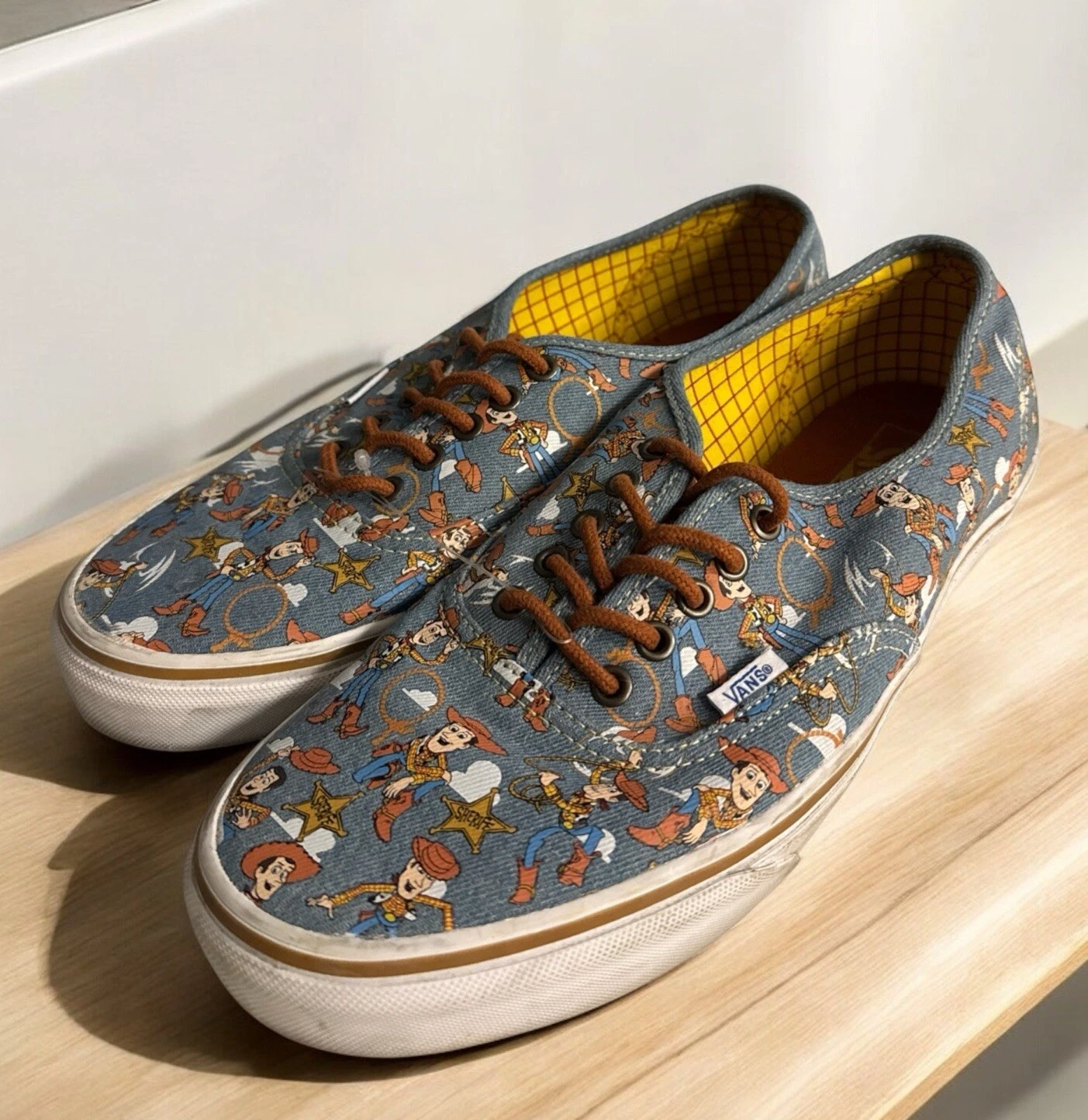 VANS x Disney Toy Story Authentic Sheriff Woody Denim Shoes MENS 11.5 ANDY RARE