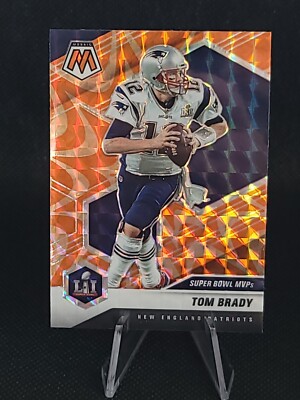 2021 Panini Mosaic Tom Brady Super Bowl LII MVP Orange Reactive Prizm #284