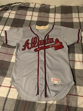 Wilson Atlanta Braves Charlie Puleo 1987 Issued Road Gray Jersey Size 44