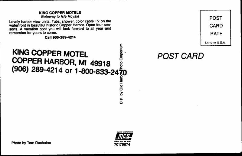 Postcard MOTEL SCENE Copper Harbor Michigan MI 10/19 AL5243 eBay