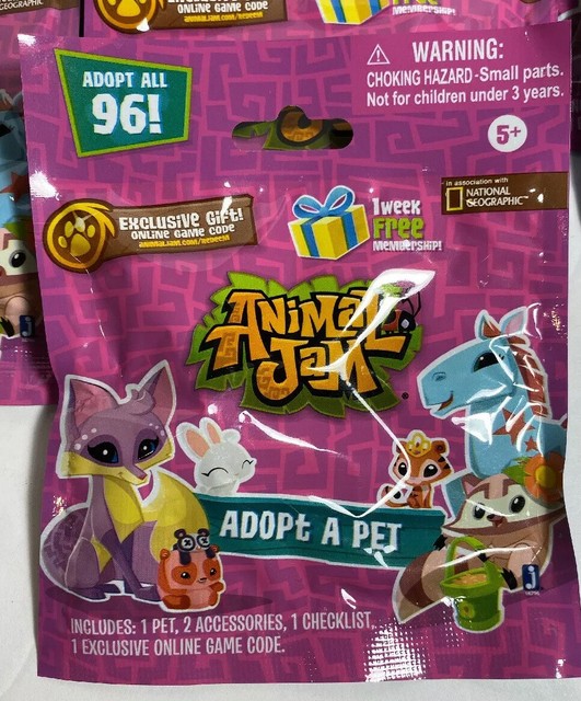Animal Jams Adopt Pet Blind bags SEALED National Geographic Exclusive