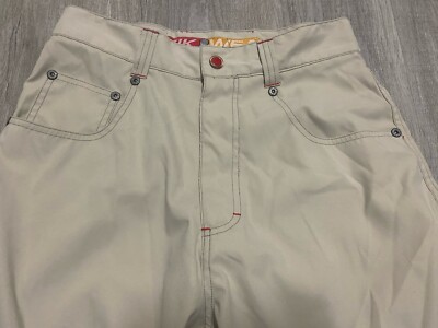 Vintage Kikwear Pants Size 30 Rave Baggy Y2K White Red RARE Kik
