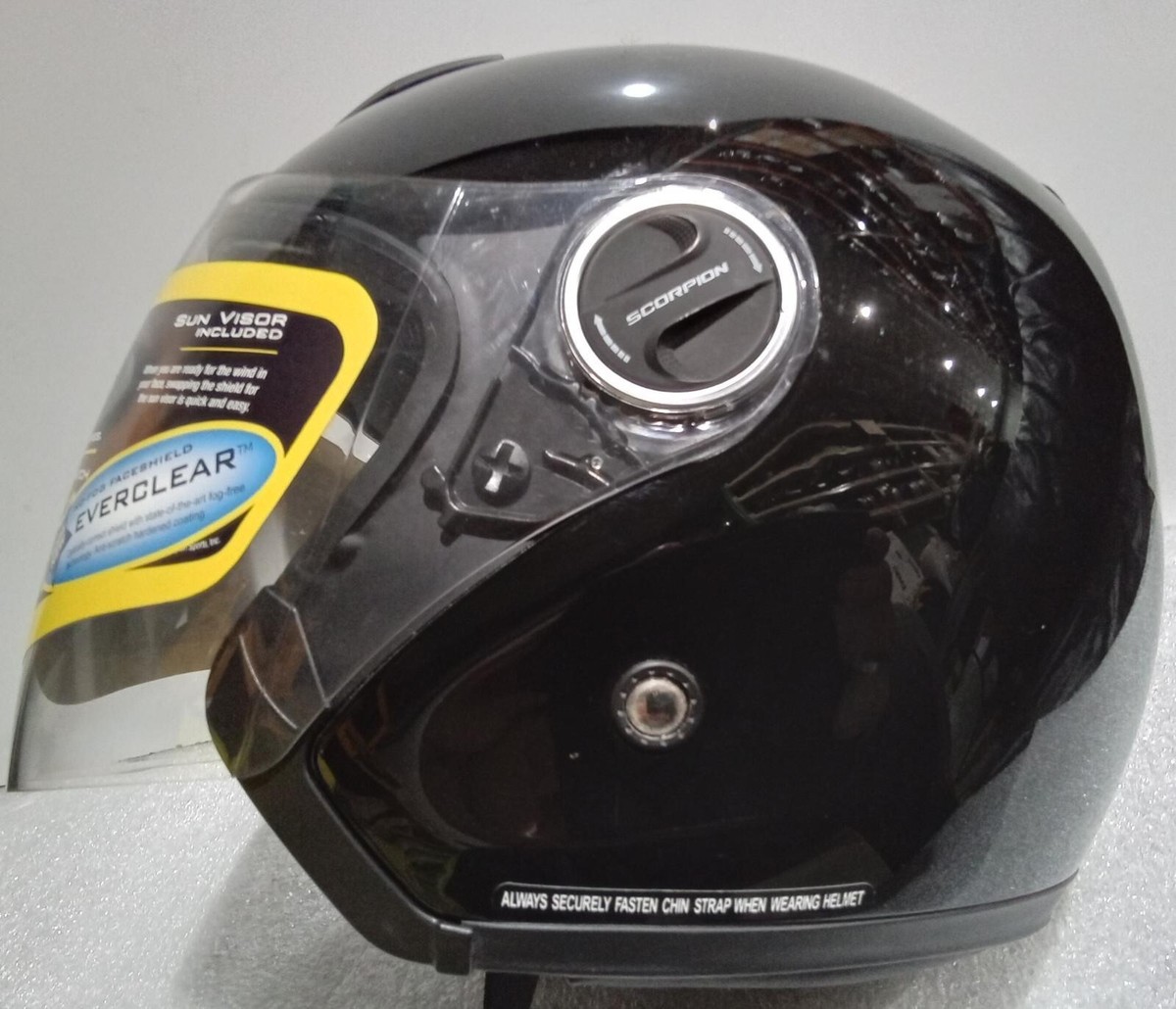 Scorpion EXO-200 Motorcycle 3/4 Face Helmet with Full Visor Size