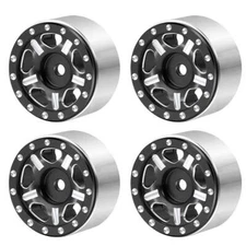 Powerhobby 1.0" Beadlock Wheels Black (4) 1/24 Rock Crawler