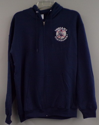 Felpa con cappuccio e zip intera Cleveland Indians Swinging Chief Wahoo nuova - Foto 2 di 16