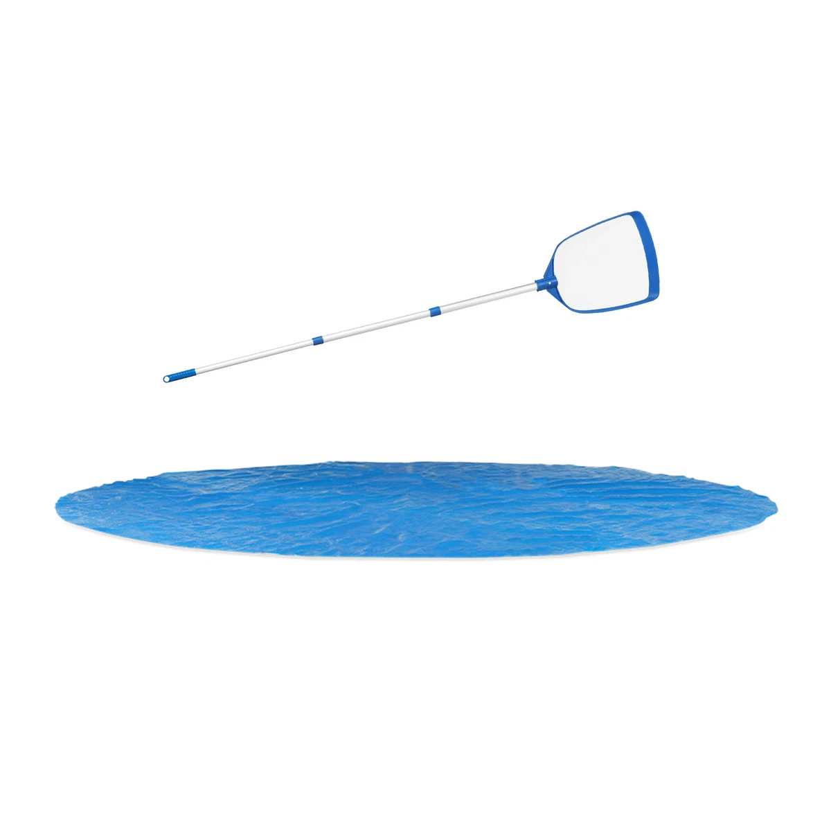 Bestway 14 Ft Round Above Ground Solar Pool Cover FlowClear AquaScoop Skimmer