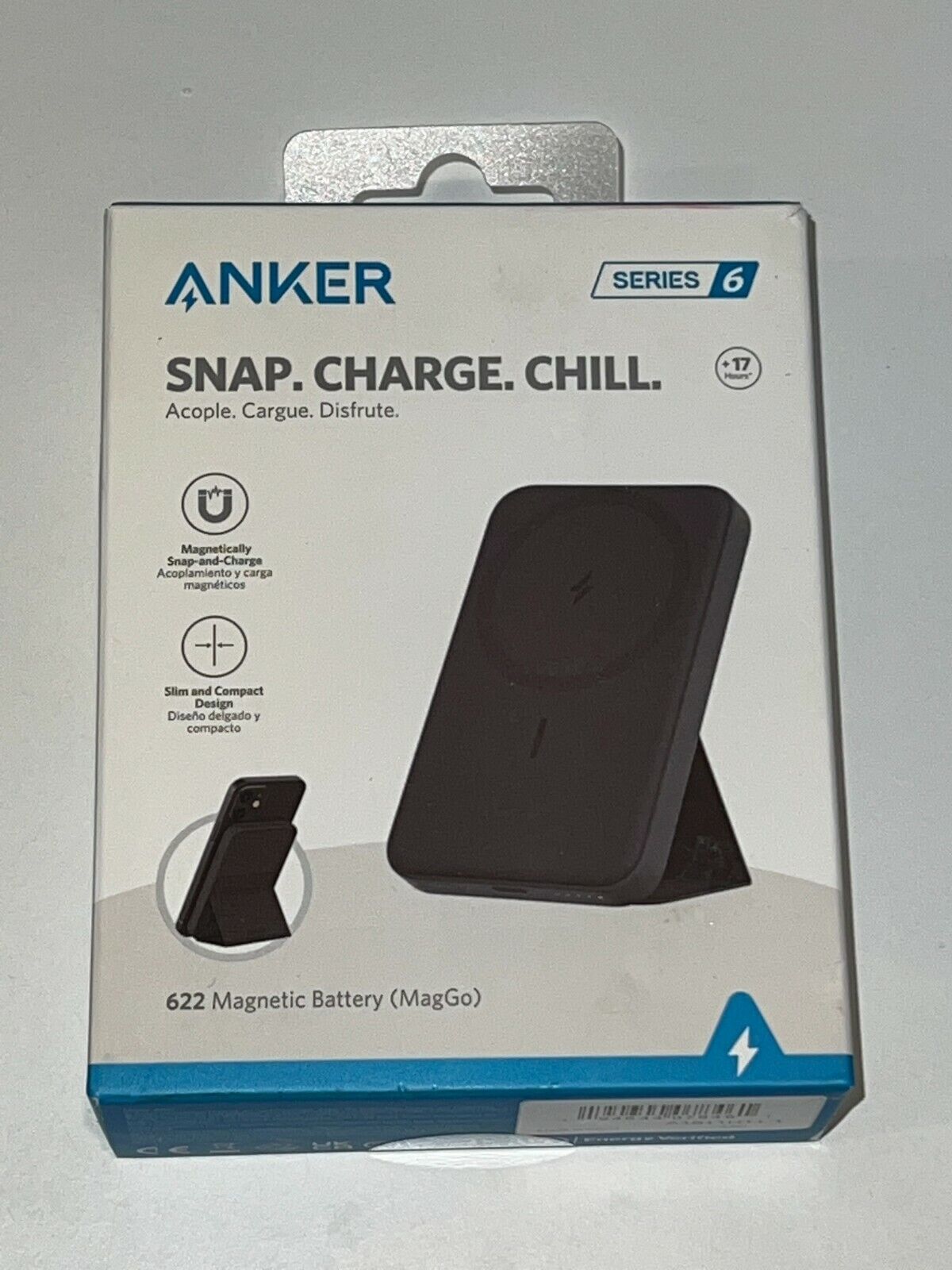 Anker 622 Magnetic Wireless Battery (MagGo) Snap Charge Chill - Black OPEN  BOX