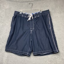 Old Navy Board Shorts Mens XL Navy Blue Mesh Lined Pockets Swim Surf