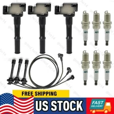 3x UF156 Ignition Coil + Wires + 6x Spark Plugs for Toyota Tacoma Tundra 3.4L V6