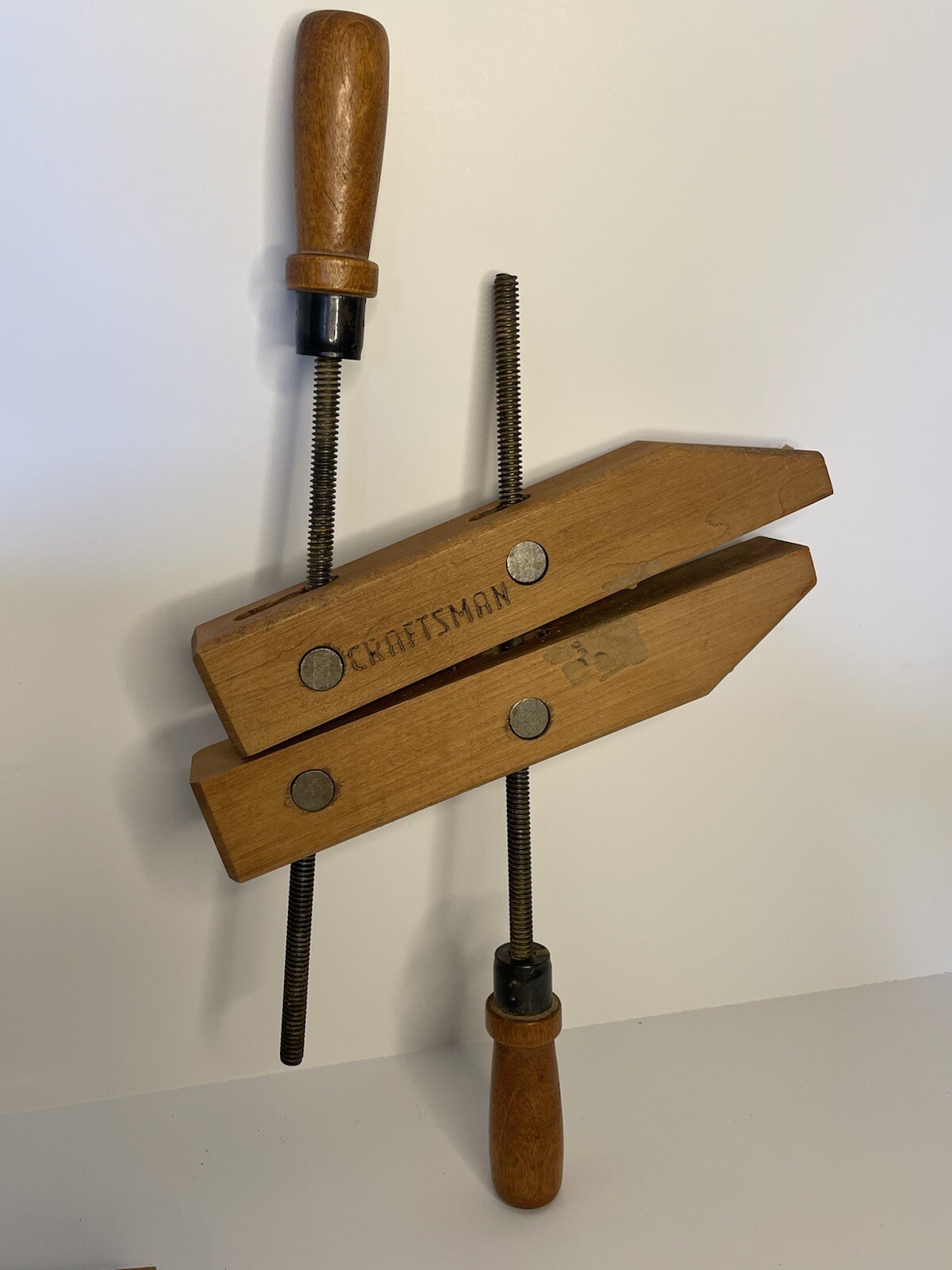 Lot Of 2 Vintage 10" Craftsman Wood Clamps Hand Screw 71/4” Opening eBay