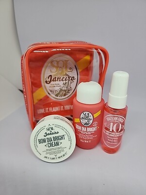 Authentic RIO DE JANEIRO Bom Dia Bright Jet Set HOT 4 Piece TRAVEL SIZE #40