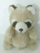 Daekor Vintage 1980 Raccoon Plush Stuffed Animal Tan Brown