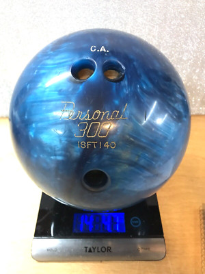 Vintage - Ebonite ''Personal 300'' Bowling Ball - 14 lbs. - 4 oz. - Drilled