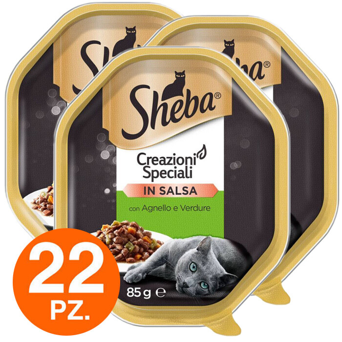 Sheba Creazioni Speciali Agnello e Verdure 22 Vaschette - Offerta Gatti