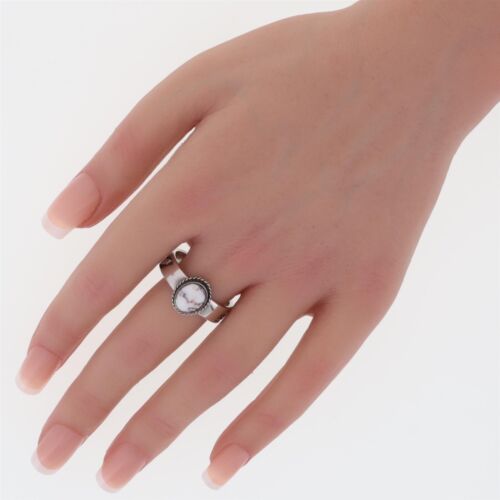 Vtg Navajo Sterling Silver Native American Grizzly Bear Mens Ring Ted Ott 12 - Picture 2 of 8