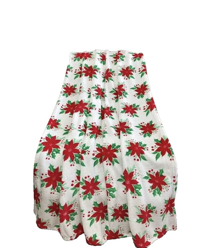 Cobijas y mantas Floral blanca de vacaciones