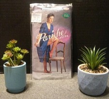 1 pair Vtg 1980's Parishe Powder Blue Silky Sheer Panty Stocking One Size