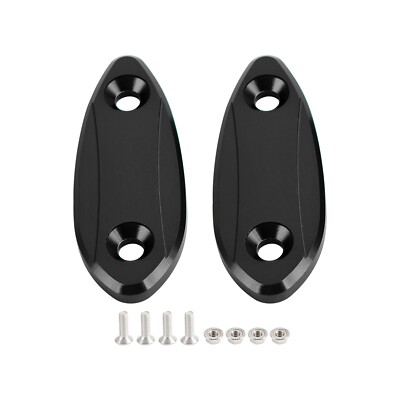 MIRROR BLOCK OFF PLATES BLACK FOR KAWASAKI NINJA 250 300 400 650 2013-2022 US