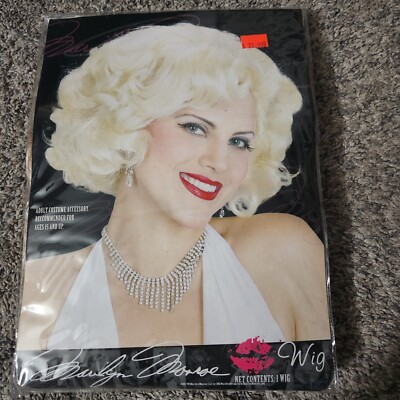 Fun World Adult Womens Marilyn Monroe Wig Halloween Costume Accessory Blonde NEW