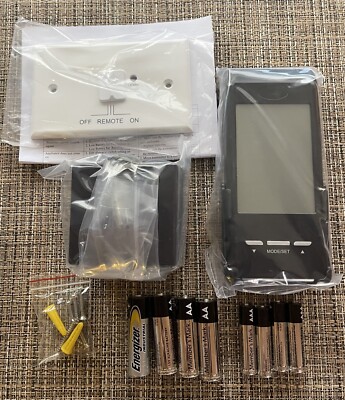 Touch Screen Fireplace Remote w/ Timer/Thermostat On/Off, Skytech Compatible