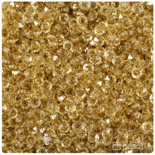 BeadTin Transparent 6mm Faceted Rondelle Plastic Craft Beads (1350pcs) - Picture 44 of 53