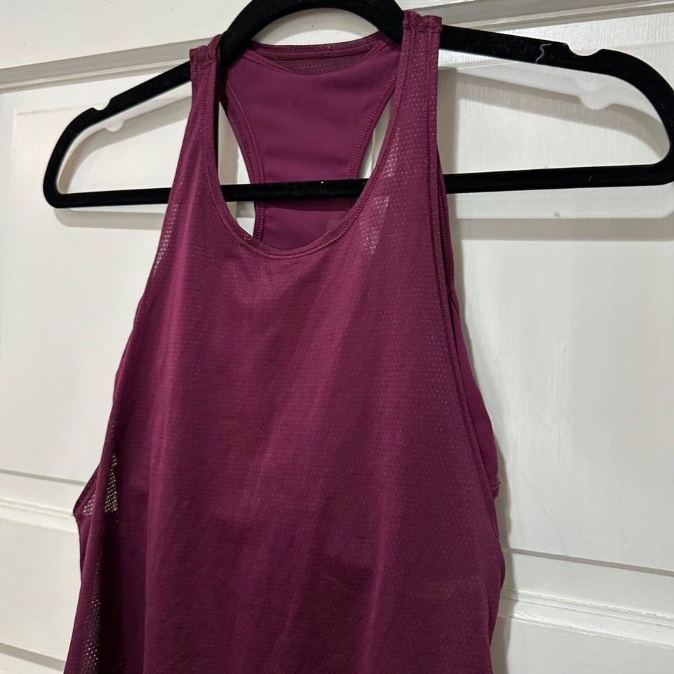 Lululemon Pushing Limits Tank Top 2 In 1 Mesh Sports Bra Size 2 Marvel