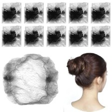 10 Pcs Invisible Hair Nets for Catering Elastic Edge Mesh Hair Nets Black