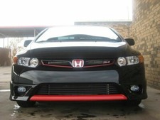 Jc Garage 2pcs Red Front Rear Emblem Badge For Civic 2dr Si Coupe 2006-2011