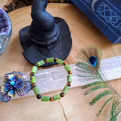 Jade and tigers eye bracelet crystal healing Jewellery For Him Or Her - Picture 9 of 15