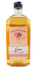Bath  Body Works LOVE Aromatherapy Rose and Vanilla Body Wash  Foam Bath, 10oz