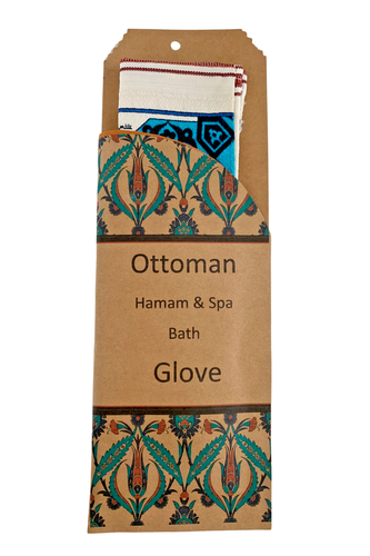 Ottoman Premium Turkish Bath Exfoliating Gloves & Mitts - Hammam Spa Kese - Picture 5 of 5