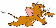 Jerry Tom and Jerry Cartoon Vinyl Decal Sticker 6"