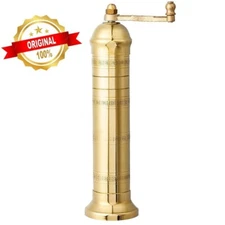 Salt Mill Brass Alexander #109 9'' Premium Genuine Gold     