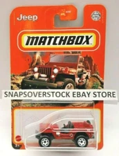 2021 MATCHBOX RED 1948 WILLYS JEEP, MBX #76/100, VHTF, FREE BOX SHIPPING
