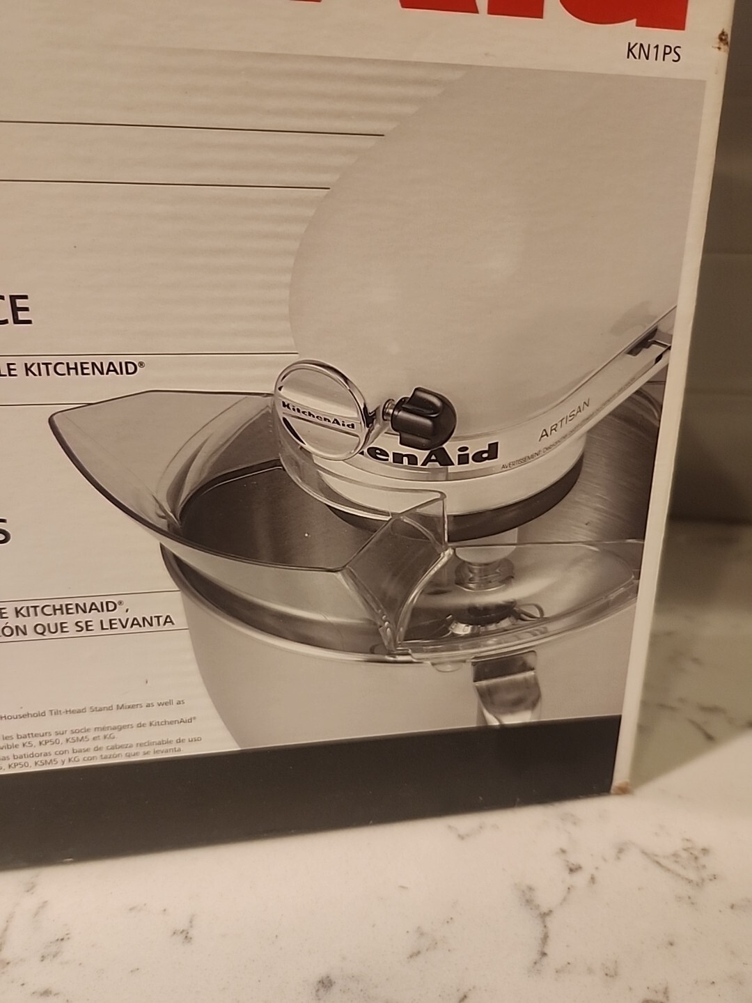 Genuine Kitchenaid KN1PS Stand Mixer Pouring Shield for Most 4.5 5.0
