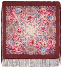 Pavlovo Posad Wolltuch 89x89 cm 1453-16 Wollschal Schal Tuch Trachtentuch