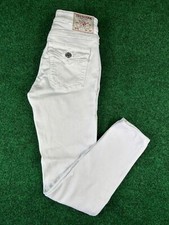 True Religon White Halle Mid Rise Super Skinny Jeans Womens Sz 26