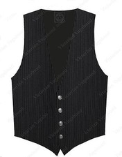 Victorian Vagabond Steampunk Gothic Western Pirate Striped Men's Vest